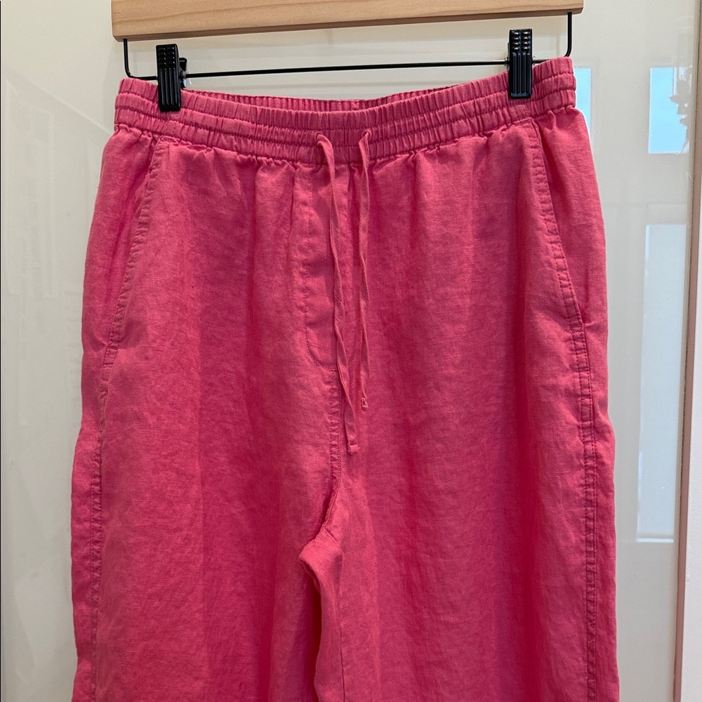 Banana Republic Linen Pull On Pink Pants